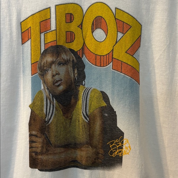 Fashion Nova White T-Shirt with T-BOZ Graphic - Picture 2 of 5